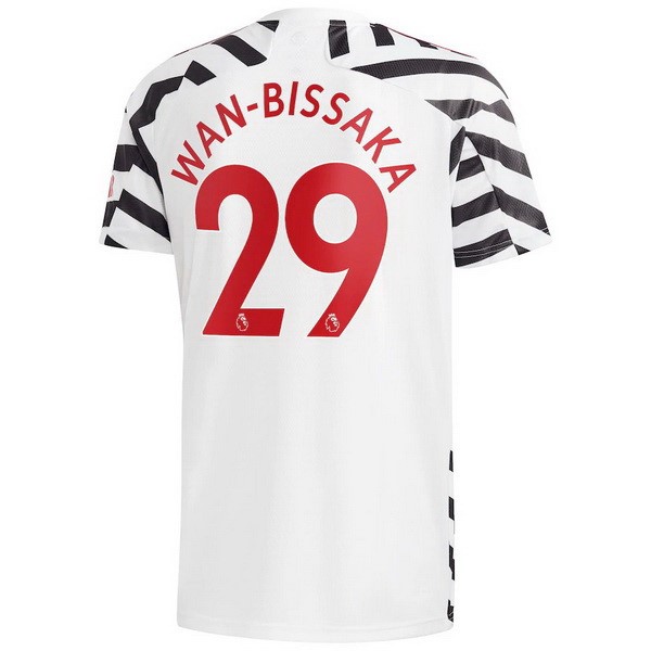 Camiseta Manchester United NO.29 Wan Bissaka Tercera equipo 2020-2021 Blanco